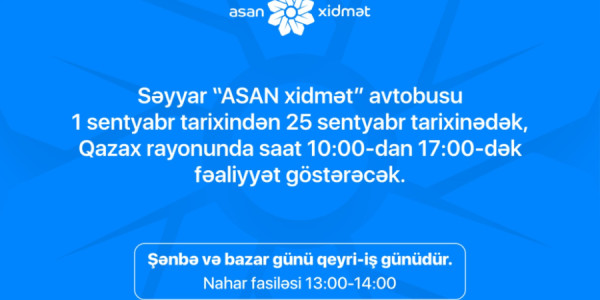 Səyyar “ASAN xidmət” avtobusu Qazaxda