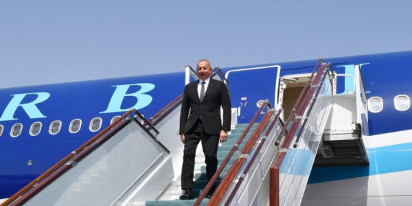 Prezident İlham Əliyevin Qırğızıstan səfəri başladı