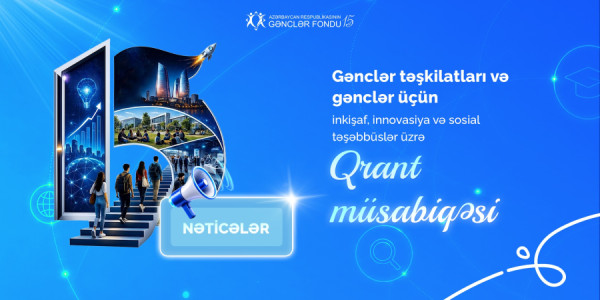 Gənclər Fondundan mühüm açıqlama: Qrant müsabiqəsinin nəticələri məlum oldu