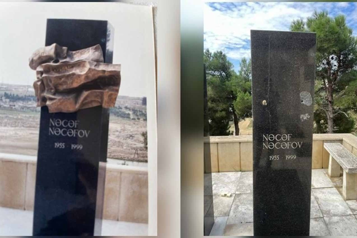 Mərhum jurnalistin məzarındakı barelyefi oğurlayan şəxs tutulub