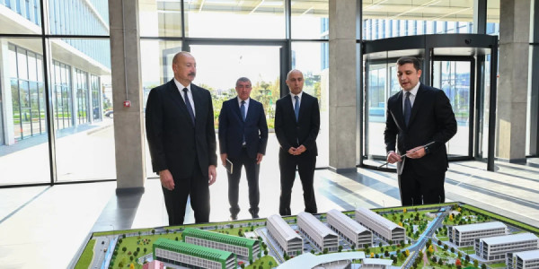 İlham Əliyev "SABAH.city" innovasiya şəhərciyinin birinci mərhələsinin açılışında iştirak edib