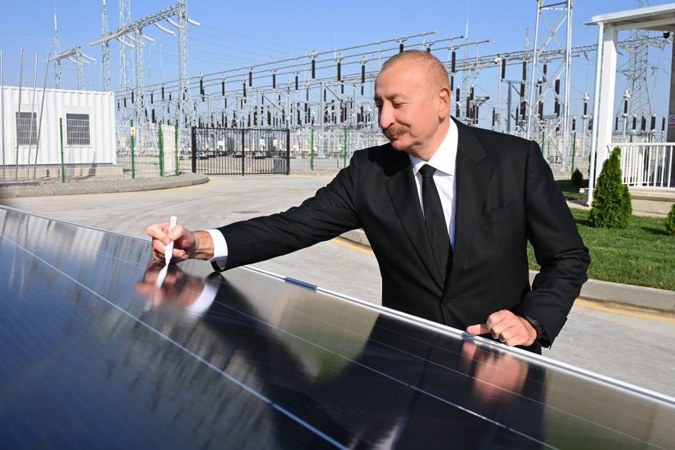 Prezident İlham Əliyevin “Qobustan” Günəş Elektrik Stansiyasının açılışından maraqlı görüntüləri