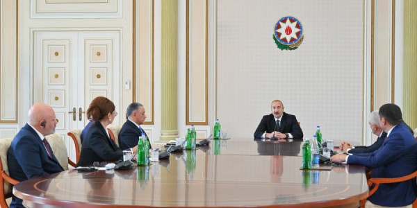 Prezident İlham Əliyev TDT-yə üzv ölkələrin təhlükəsizlik üzrə rəhbər şəxslərini qəbul edib