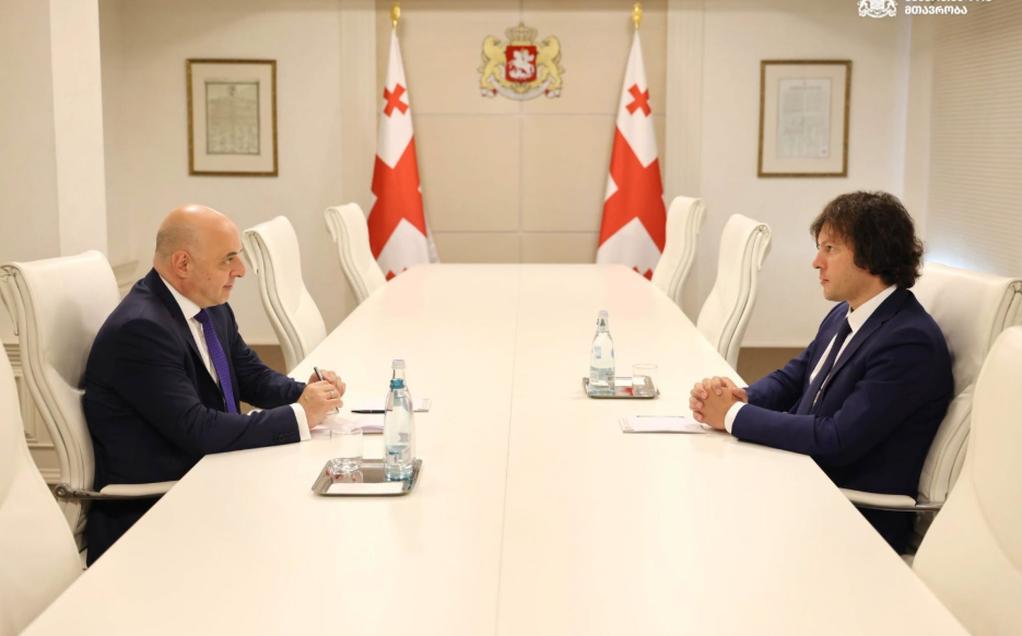 Kobaxidze Gürcüstanın Azərbaycana yeni təyin olunmuş səfiri ilə görüşüb