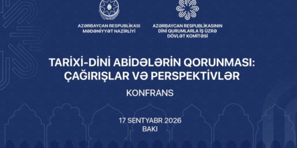 Fazil Mustafa “Tarixi-dini abidələrin qorunması: çağırışlar və perspektivlər” adlı konfransda çıxış edib