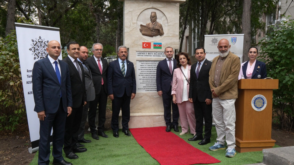 Ankara Universitetində Əhməd Ağaoğlunun barelyefi və auditoriyası açılıb