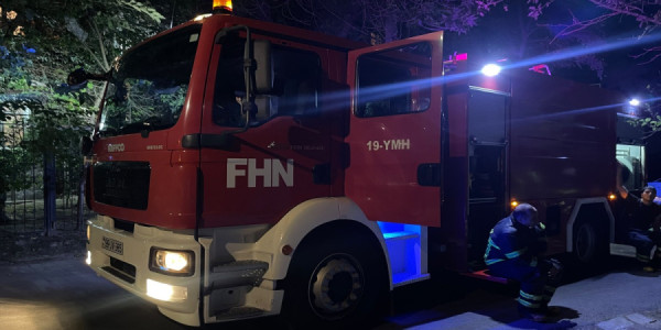 Bakıda məktəbin həyətində yanğın baş verib