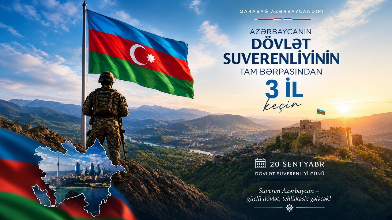 Azərbaycanın dövlət suverenliyi tam bərpa etməsindən 3 il keçir