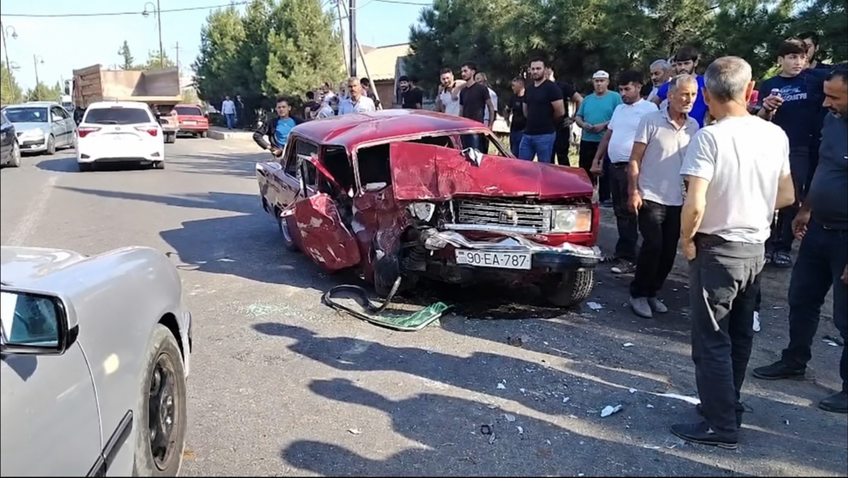 Cəlilabadda zəncirvari qəzada biri azyaşlı olmaqla 3 nəfər yaralanıb