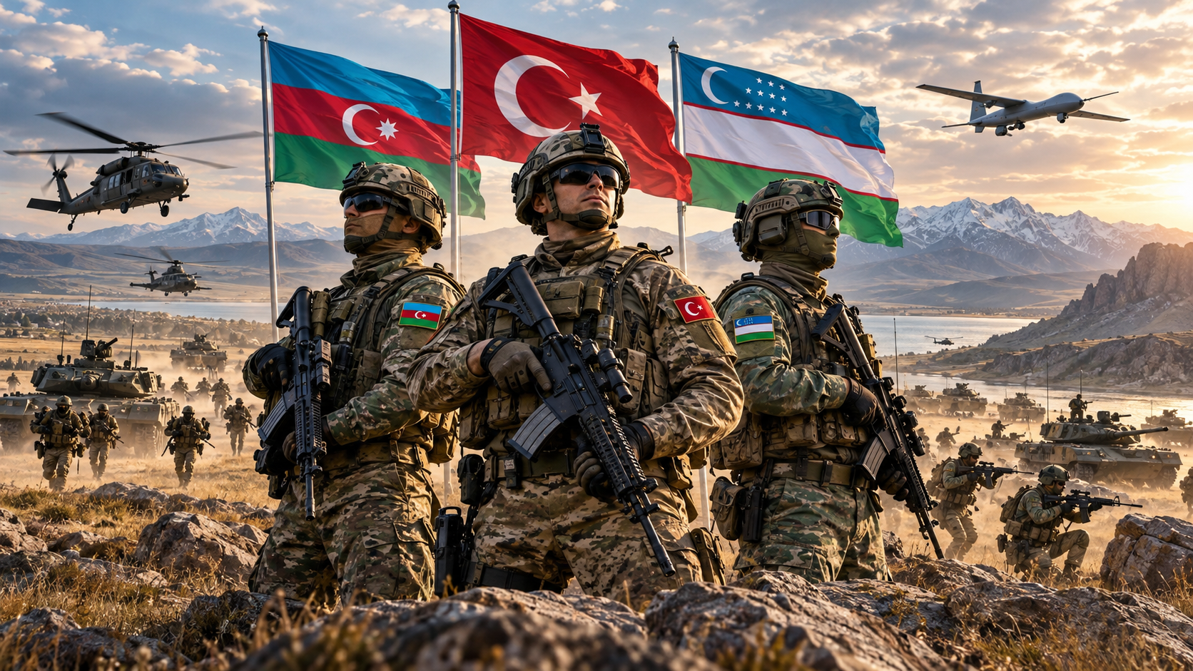 Üçtərəfli hərbi təlim Türk dünyasında yeni mərhələ açır