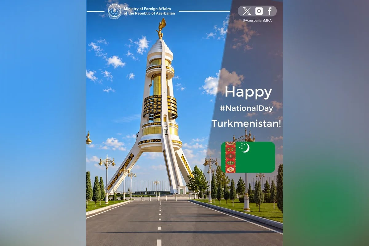 Azərbaycan XİN Türkmənistanı Milli Günü münasibətilə təbrik edib