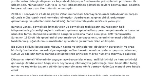 Avstraliyadakı soydaşlarımızdan Anım Günü ilə bağlı bəyanat