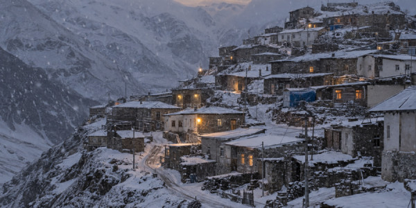 Xınalığa qar yağıb