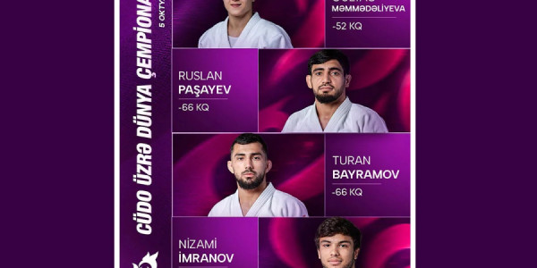 Dünya çempionatı: Azərbaycanın daha dörd cüdoçusu mübarizəyə başlayır