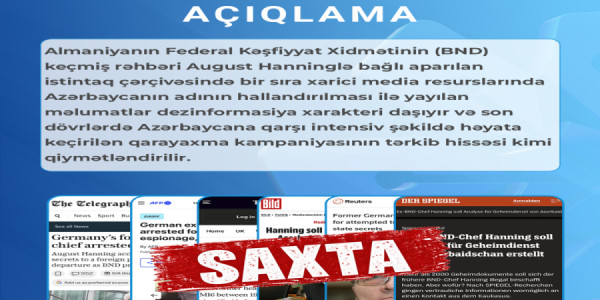 Media və Yayım Şurası: Almaniya kəşfiyyatının keçmiş rəhbəri ilə bağlı Azərbaycanın adının hallandırılması dezinformasiyadır