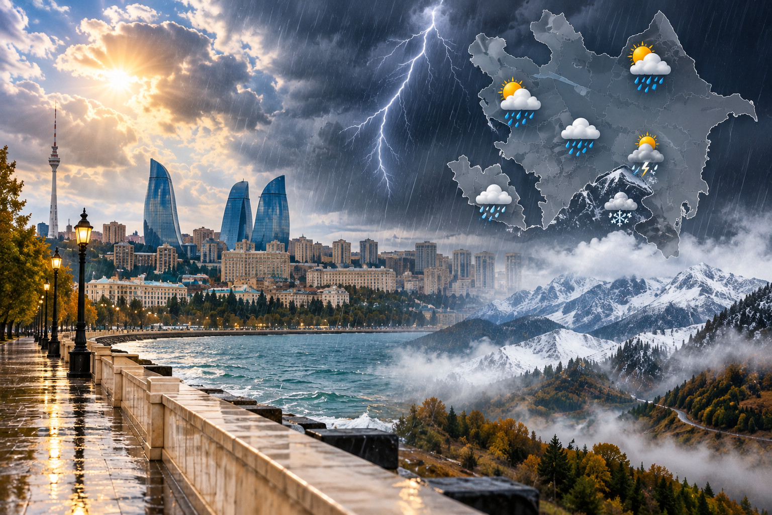 Sabah Bakıda leysan olacaq -