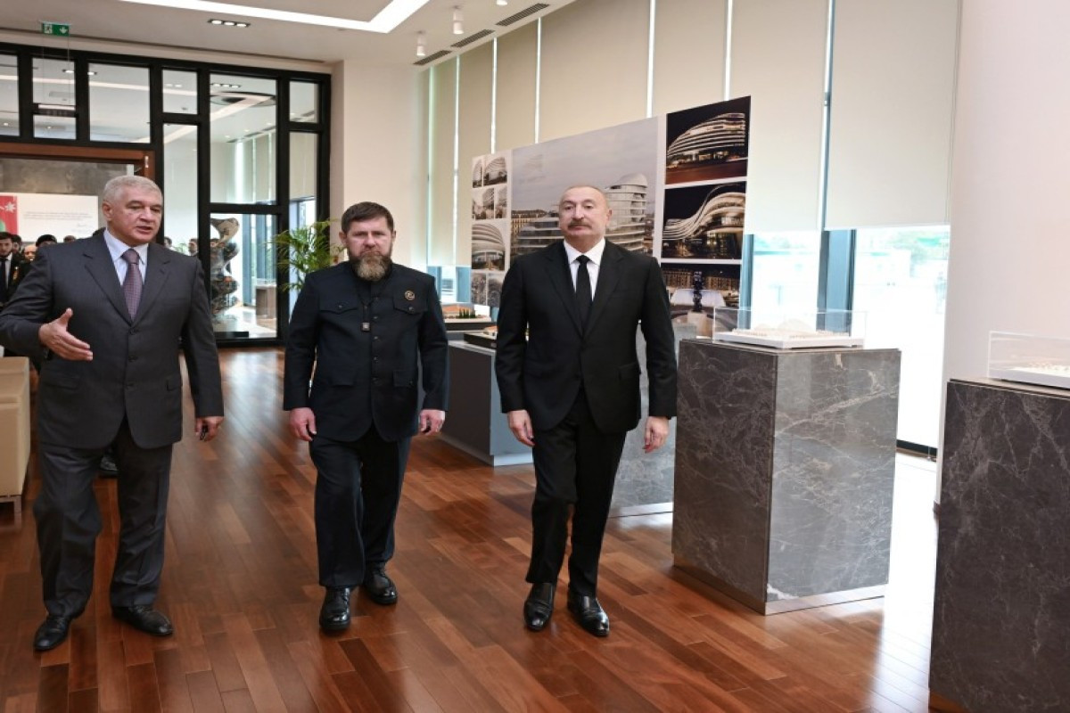 Prezident İlham Əliyev və Ramzan Kadırov “Bakı Ağ Şəhər”də olublar