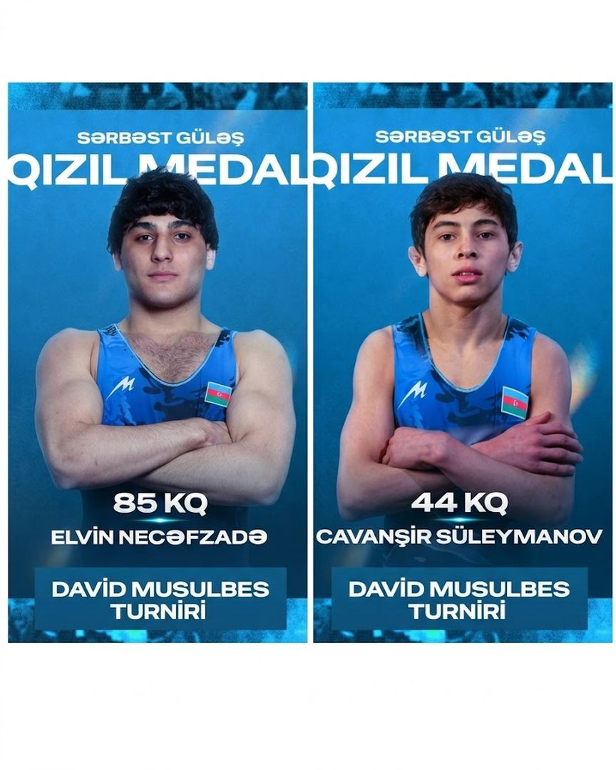 Azərbaycan güləşçiləri Rusiyada iki qızıl medal qazandılar