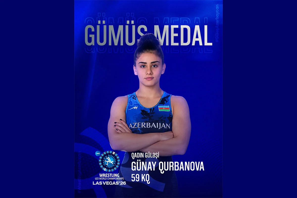 Azərbaycan güləşçisi Günay Qurbanova dünya çempionatında gümüş medal qazanıb