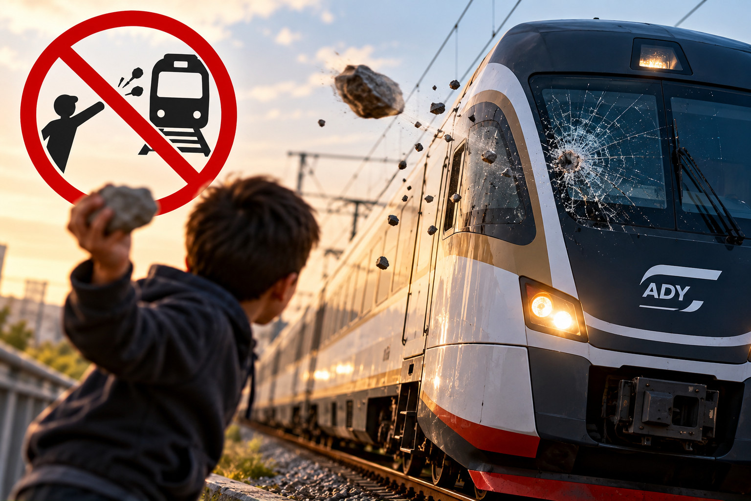Sərnişin qatarlarına 26 dəfə daş atılıb