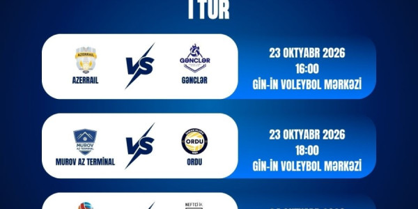 Azərbaycanda voleybol üzrə Super Liqanın yeni mövsümü başlayır