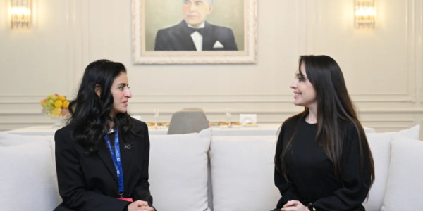 Leyla Əliyeva Dünya Turizm Təşkilatının Baş katibi ilə görüşüb