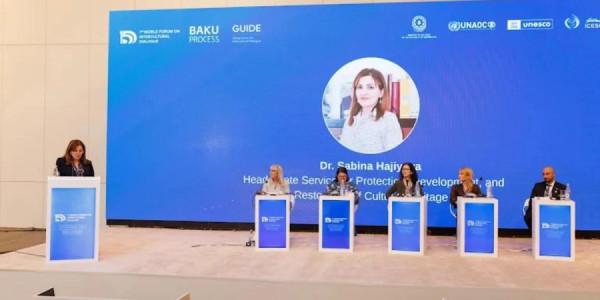 Heydər Əliyev Mərkəzində "Muzeylər və irs yerləri mədəniyyətlərarası dialoq məkanları kimi" mövzusunda panel müzakirəsi keçirilib