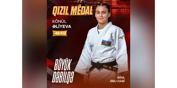 Azərbaycan cüdoçusu Əbu-Dabidə qızıl medal qazanıb
