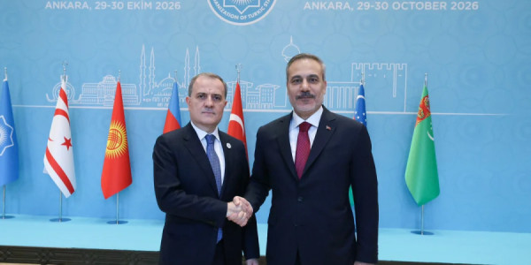 Ceyhun Bayramov Ankarada Hakan Fidanla görüşüb